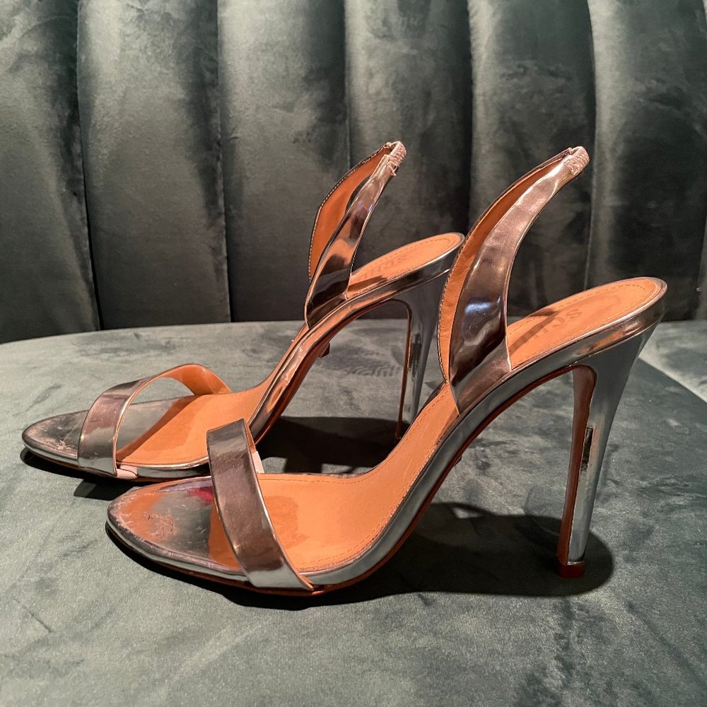 Schutz "Luriane" Silver Sling Backs - size 10B